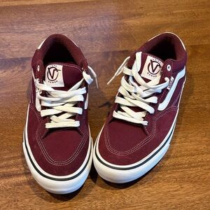 Vans Men's Rowan Burgundy Sneakers Size 10